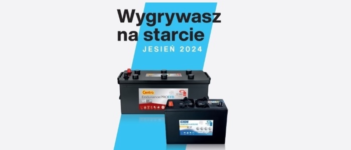 Akcja promocyjna akumulatorów Exide, Centra. Wygrywasz na starcie jesień 2024